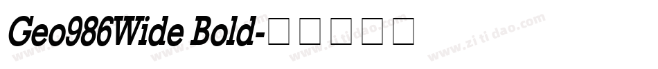 Geo986Wide Bold字体转换